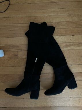 Steve Madden Women's Black Over-the-Knee Block Heel Boots